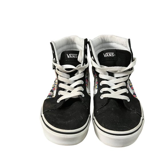 Vans Off the Wall High Top Girls Skate Shoes Size 3Y Butterfly Pattern‎ Black - Picture 6 of 8